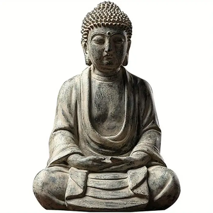 Statue de bouddha méditative pour la décoration de la maison, assise en pose de méditation, ornement