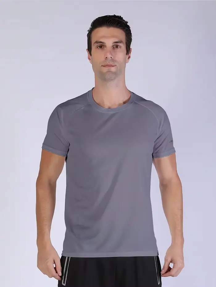 T-shirt ample et respirant pour hommes, 5 pièces, haut à manches courtes et col rond pour la course 