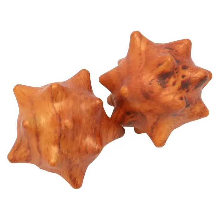 Balle de Énergie des Mains en Bois, 2 Pièces, Relaxante, Texture Spiky, Acupoint, Ikfor, Acupuncture