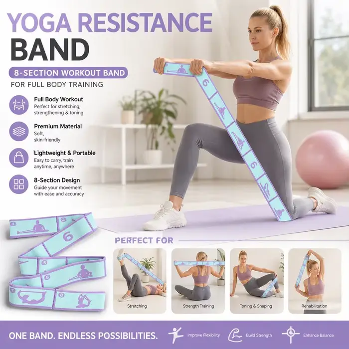 Bande de Résistance Élastique pour Yoga