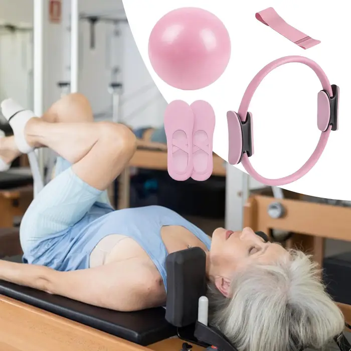 Ensemble de ballon et d'anneau de Pilates