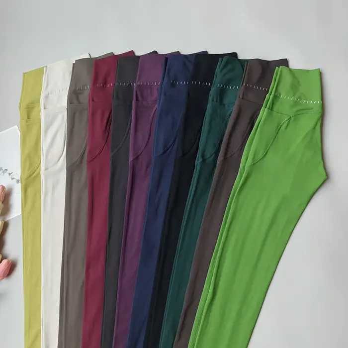 Leggings de Yoga taille haute pour femmes, doux avec poches, collants de Sport, Fitness, pantalons é