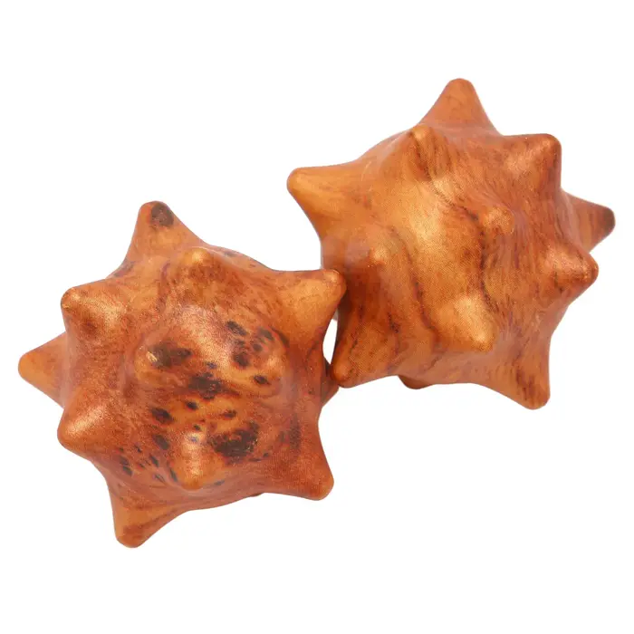 Balle de Énergie des Mains en Bois, 2 Pièces, Relaxante, Texture Spiky, Acupoint, Ikfor, Acupuncture