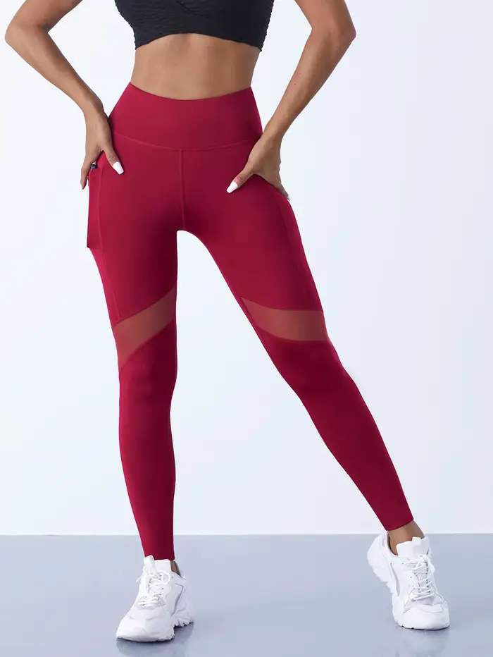 Pantalon de Yoga en maille pour femmes, Leggings façonnant, taille haute, contrôle du ventre, hanche