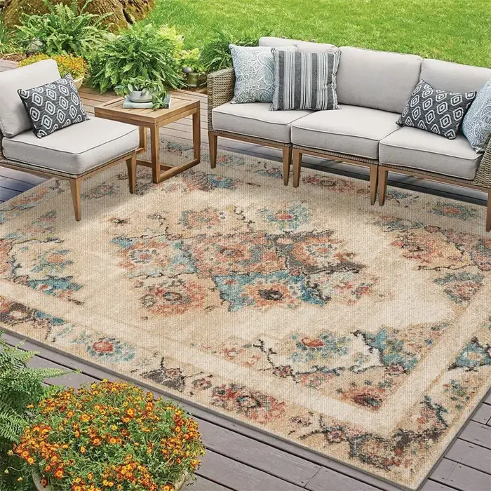 VIAKMA Tapis d'extérieur de style bohème pour la décoration de la maison