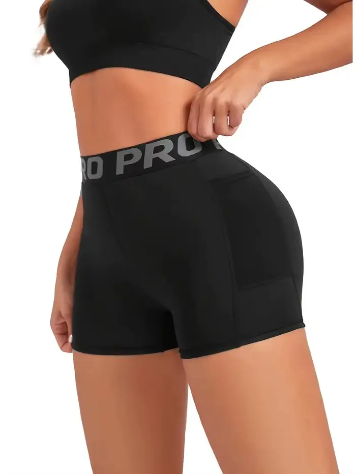 Short trois points pour femme, 2 poches, short de yoga respirant à séchage rapide pour course à pied
