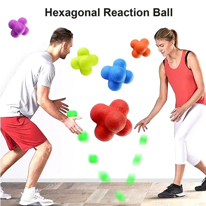 Ballon de réaction hexagonal pour enfants et adultes, ballon d'entraînement d'agilité, basket-ball,