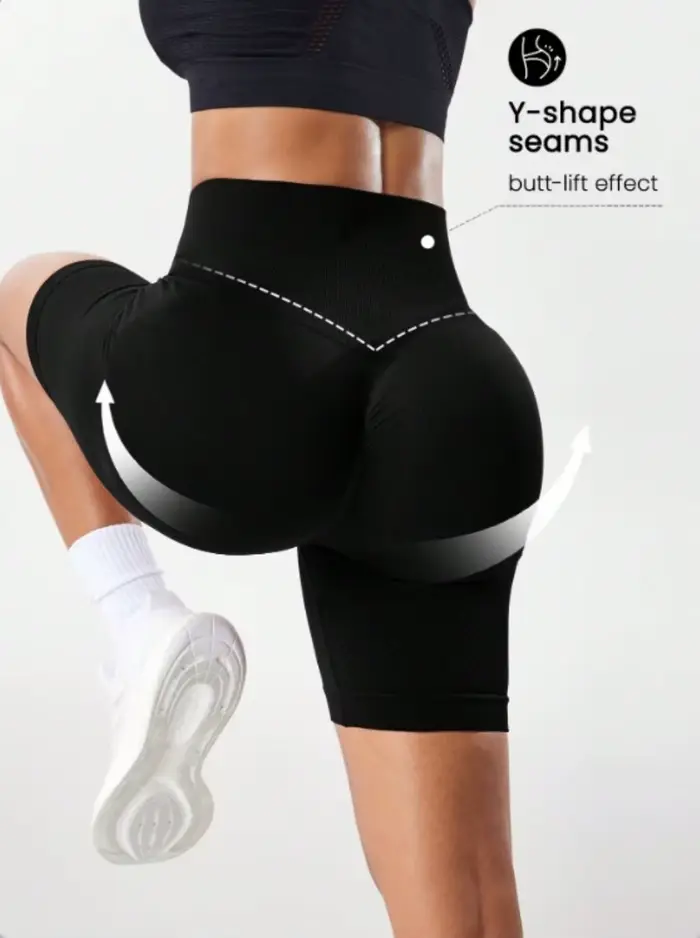 Short de sport moulant taille haute pour femmes, pantalons de yoga fitness, pantalons de course élas