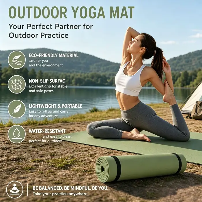 Tapis de fitness antidérapant pour exercices de Pilates