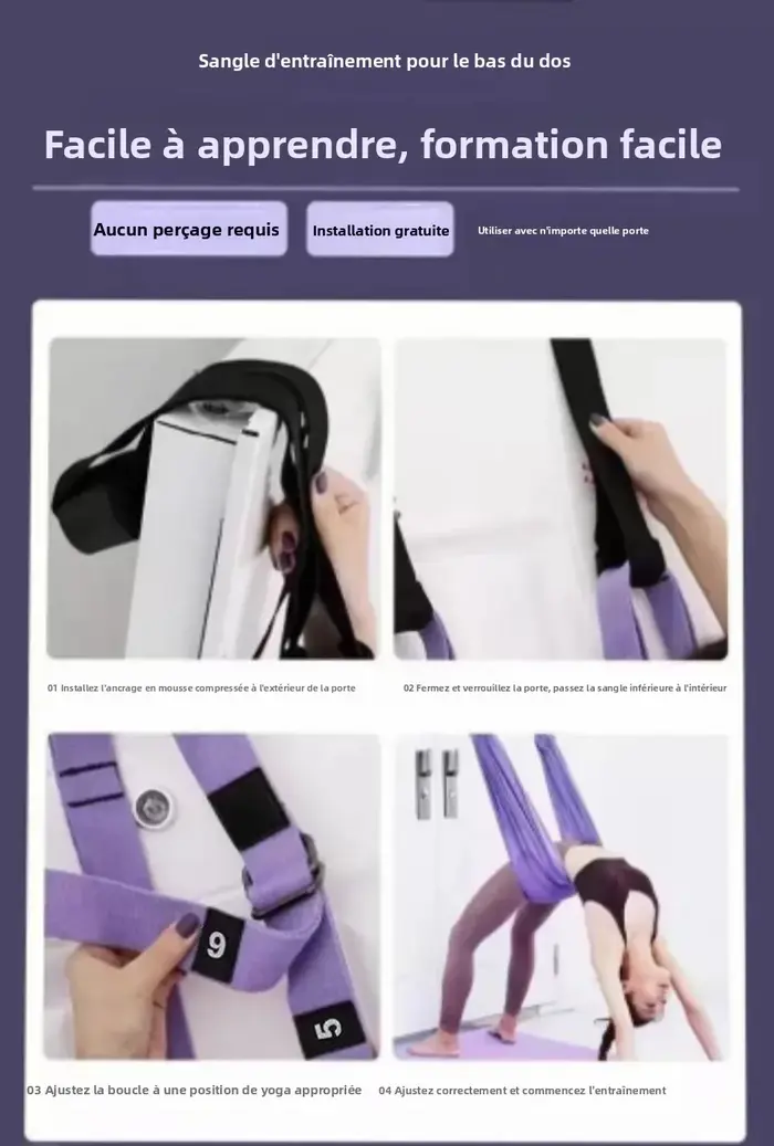 Sangle aérienne élastique à forte capacité de charge