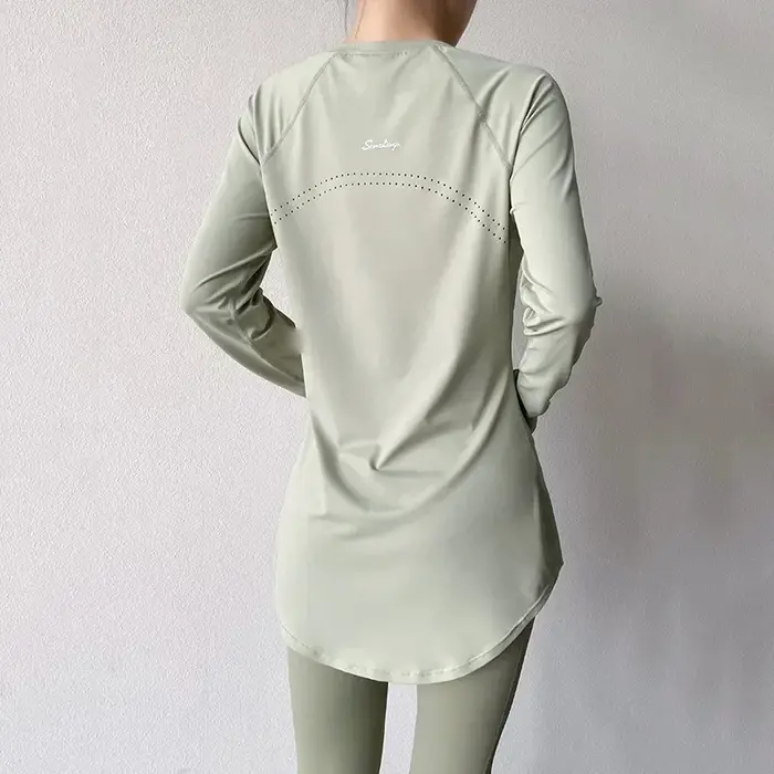 Vêtements de yoga à manches longues pour femmes, vêtements de sport pour femmes, chemisiers de cours