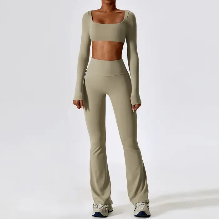 Ensemble de Yoga 2 pièces sans couture pour femmes, vêtements d'entraînement, vêtements d'athlétisme