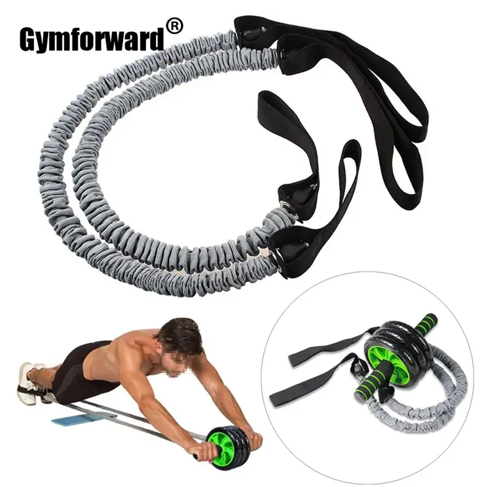 Fitness roue abdominale rouleau Crossfit bande de résistance cordes AB exercice Abs formateur Tube élastique exercice de gymnastique équipement de gymnastique