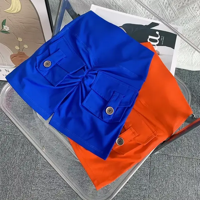 Short de Sport couleur chair, taille haute, fesses pêche, avec poche, Leggings de Yoga, séchage rapi