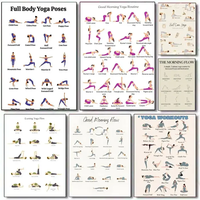 Affiche de pratique du matin de Yoga