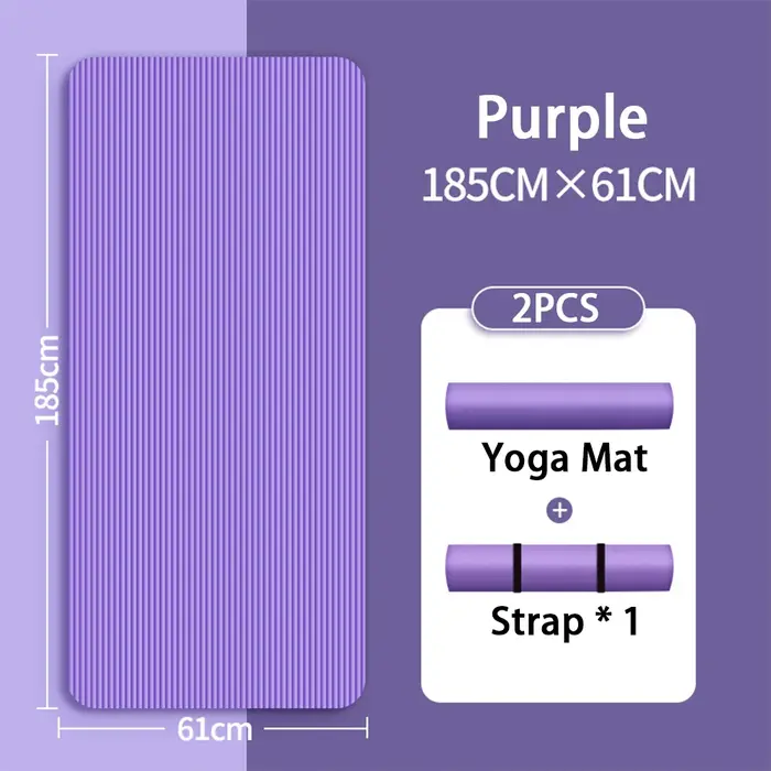 Tapis de yoga NBR antidérapant de 8 mm