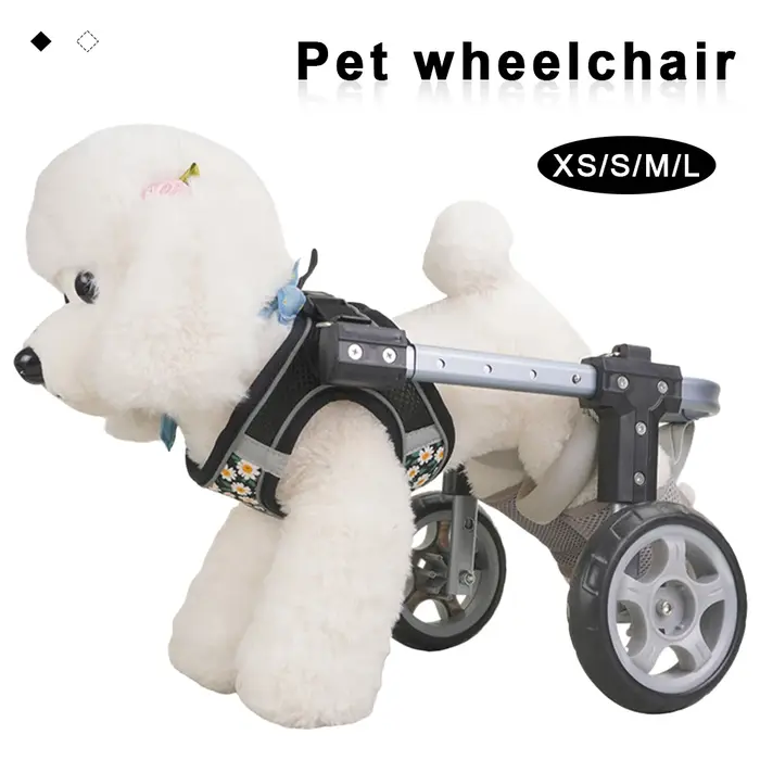 Entraînement de rééducation fauteuil roulant réglable pour chien pour jambes arrière pour chiens handicapés Support en aluminium léger chariot de mobilité pour animaux de compagnie