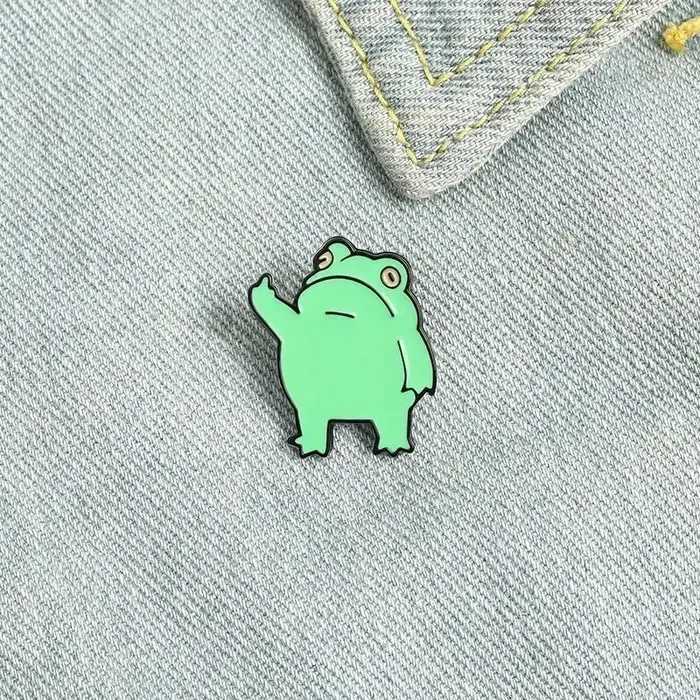 Broche en alliage de grenouille verticale