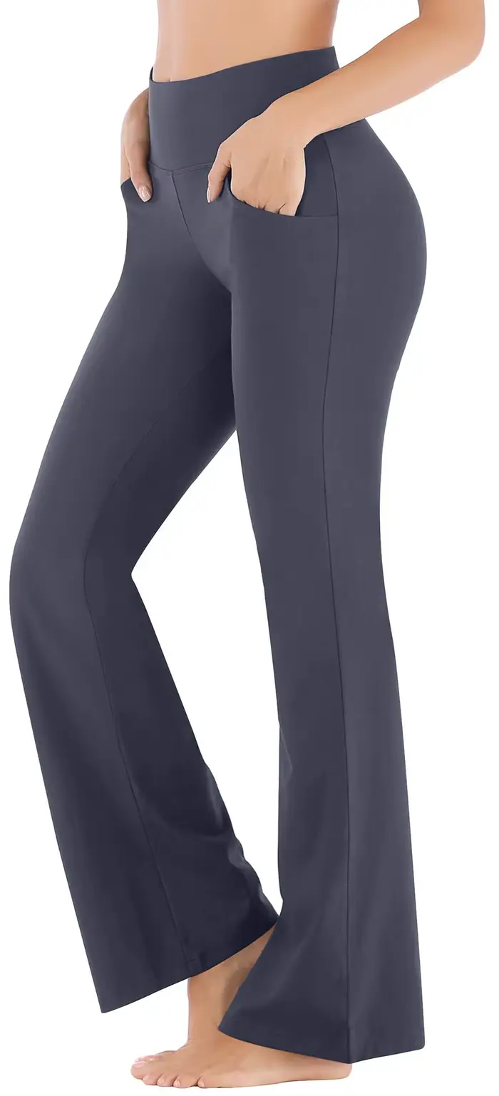 Pantalon de yoga Bootcut avec poches pour femme - Leggings évasés