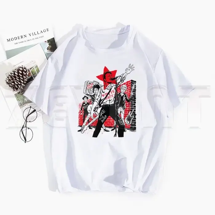 Londres appelant le choc Album Ullzang t-shirts printemps hauts