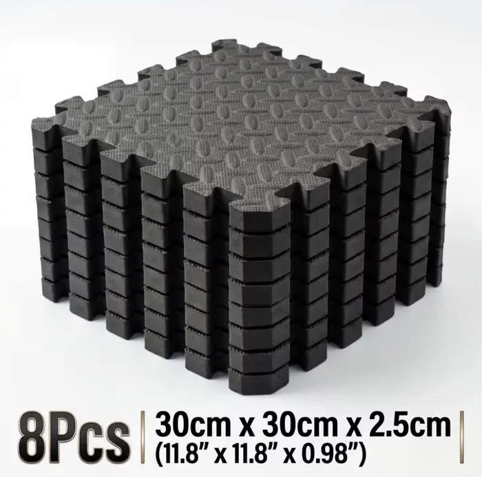 Tapis de gym en mousse EVA épaisse de 1 pouce, tapis de sol emboîtable robuste pour la salle de spor