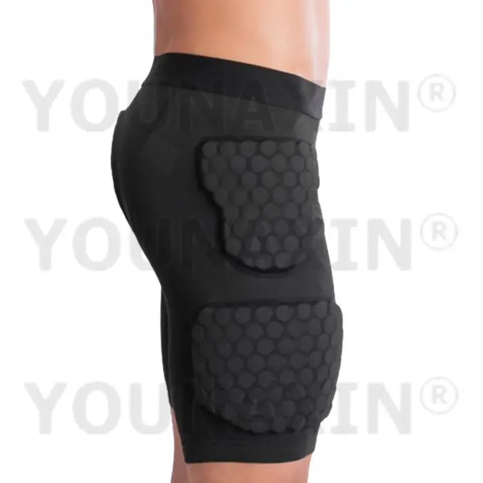 Shorts élastiques respirants anti-collision unisexes, bas de sport noirs, bas de basket-ball, footba