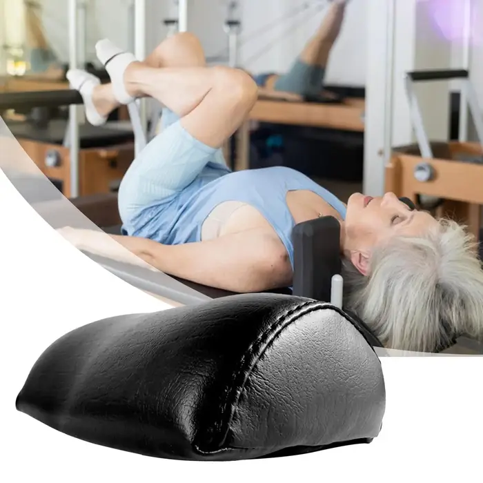 Coussin de Pilates Reformer en PU semi-circulaire, appui-tête, accessoires pour Reformer, pour la maison, la gym et l'entraînement de yoga