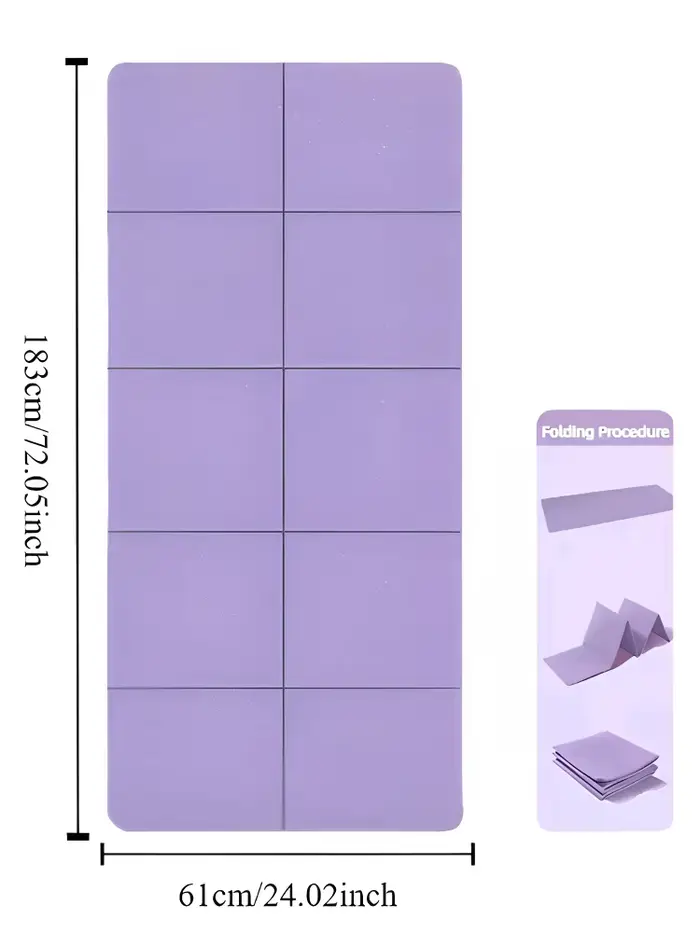 Tapis de Yoga pliable, silencieux