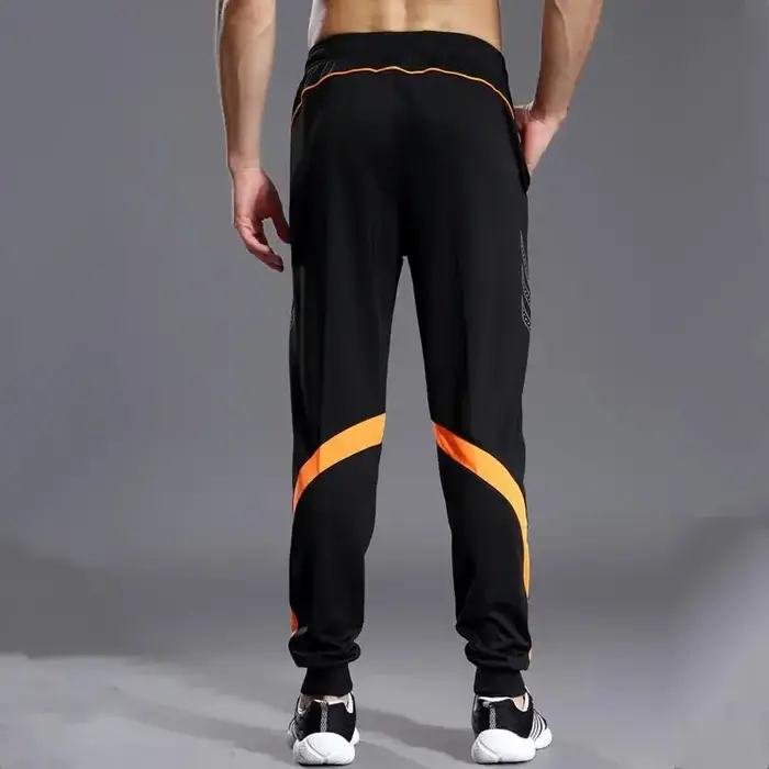 Pantalon de sport pour homme avec poches zippées, vêtement de course, d'entraînement, de football, d