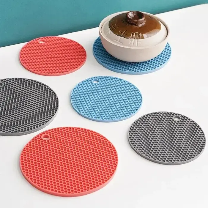 Tapis rond en caoutchouc résistant