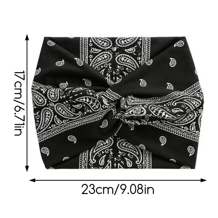 Bandons larges torsadés pour femmes Extra Large Turban Workout Band Band Fashion Yoga Bands Boho Twi
