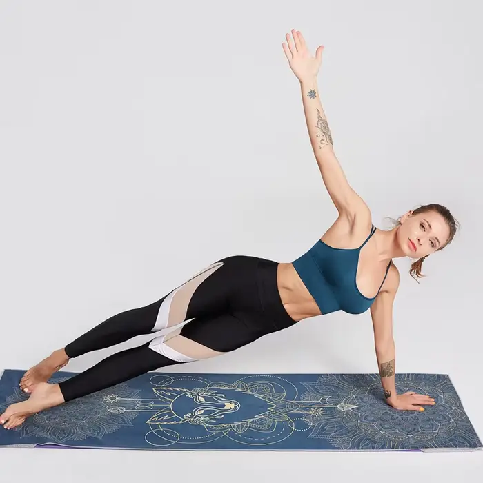 Tapis de Yoga serviette double face velours
