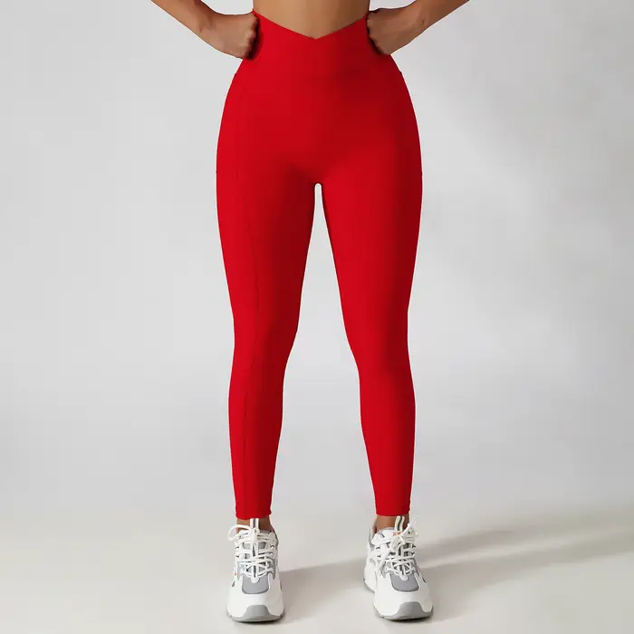 Pantalon de Yoga côtelé de couleur unie pour femmes