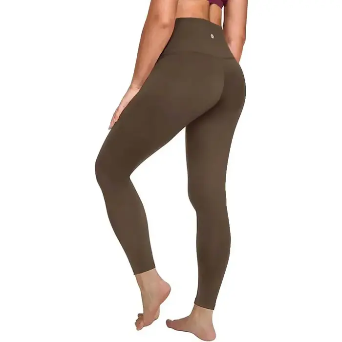Leggings de yoga taille haute pour femme - Pantalon de sport moulant couleur unie pour le Pilates