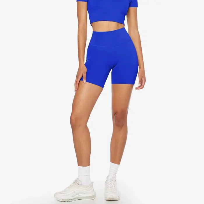Short de fitness taille haute pour femme