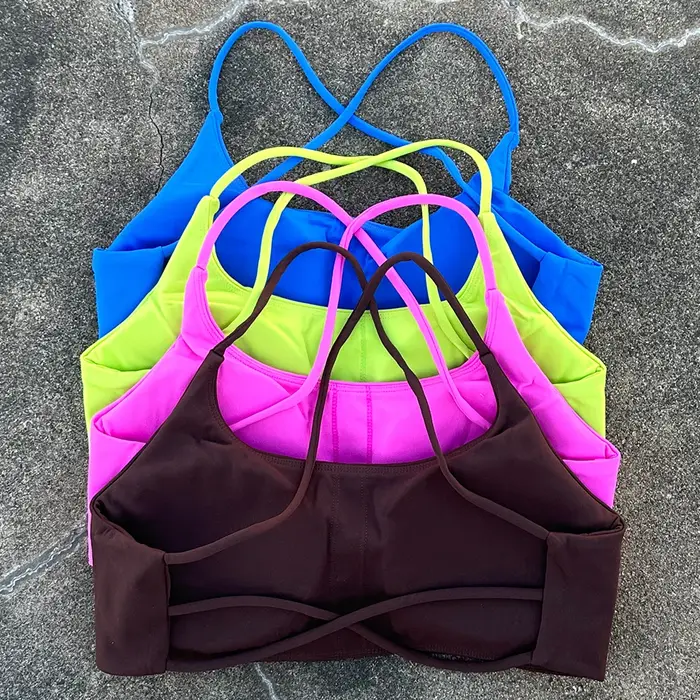 Femmes sport soutien-gorge pour Fitness femmes Yoga gilet entraînement course débardeur femme dos nu