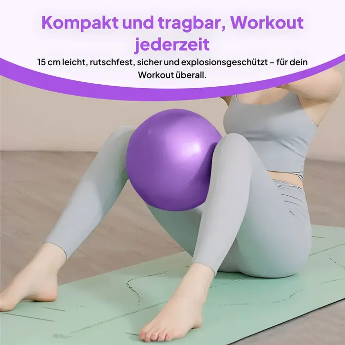 Petit ballon de Pilates de 15 cm, ballon de fitness souple antidérapant, ballon de yoga, ballon de gymnastique pour l'entraînement à domicile