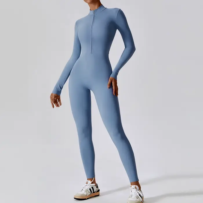 Combinaison de Yoga à manches longues pour femmes, vêtements de sport, combinaisons de gymnastique à