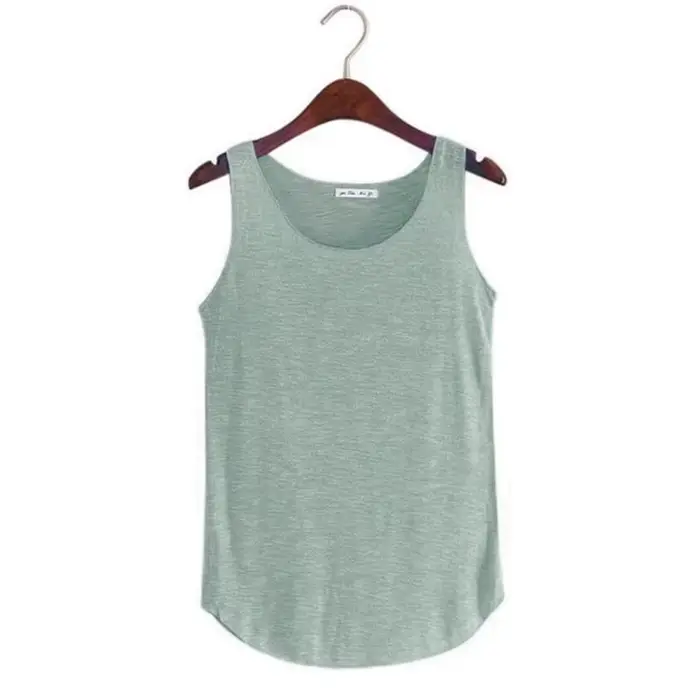 T-shirt de sport en coton et bambou mélangé pour femme, vêtement solide et décontracté, col en U, po