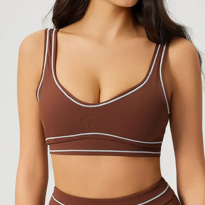 Soutien-gorge de sport color block pour femme