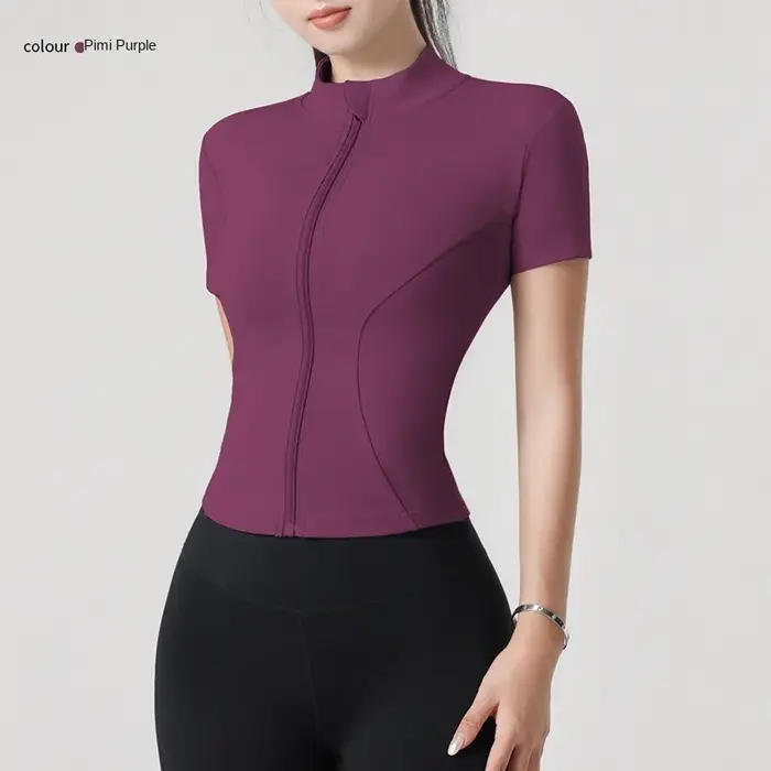 Veste de yoga à manches courtes