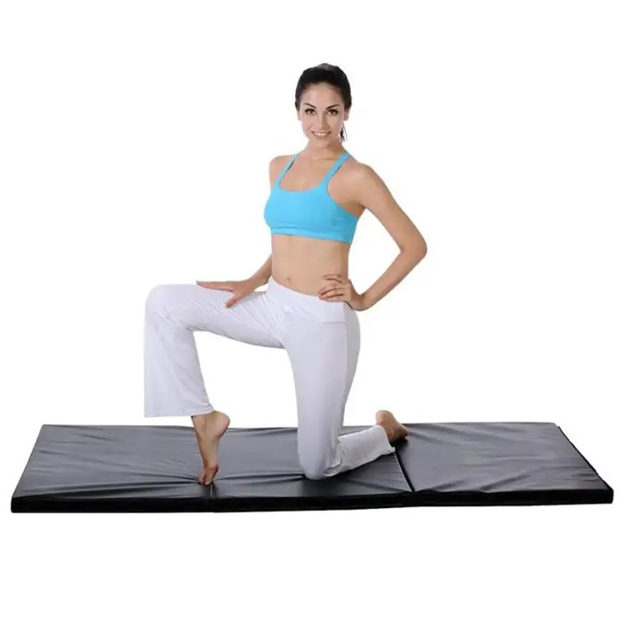 Tapis d'exercice pliable en trois parties, coussin épais pour salle de sport à domicile, idéal pour