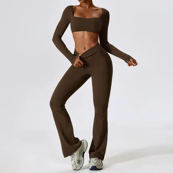 Ensemble de Yoga 2 pièces sans couture pour femmes