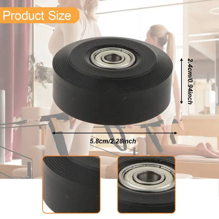 Roue de réformateur Pilates 48mm 58mm 70mm, Installation facile avec roulement, roue de lit Pilates, équipement de Fitness, accessoires, pièces de rechange