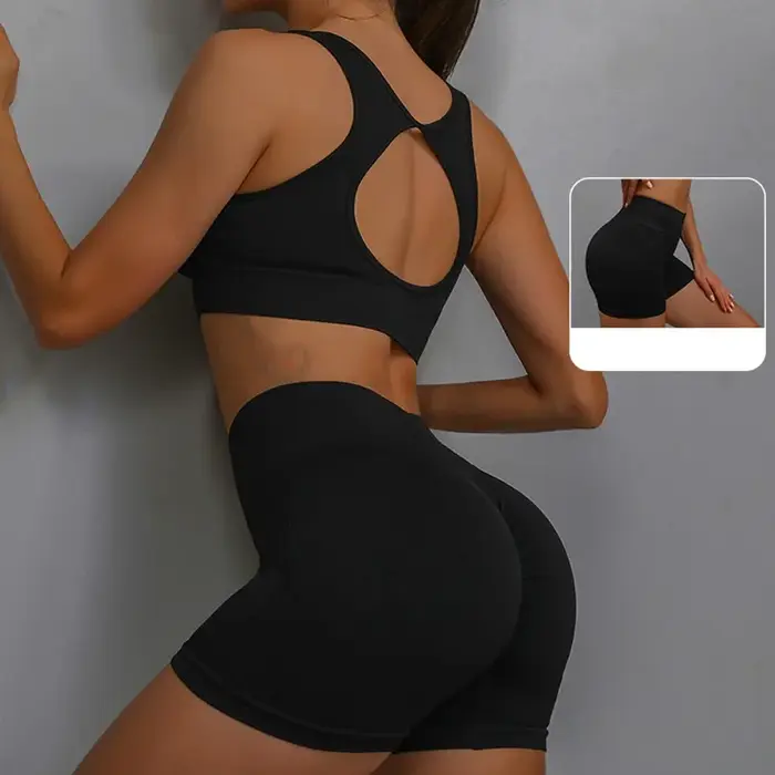 2 pièces costume de Yoga sous-vêtements de sport de Yoga costume de Fitness pour femmes gilet de cou