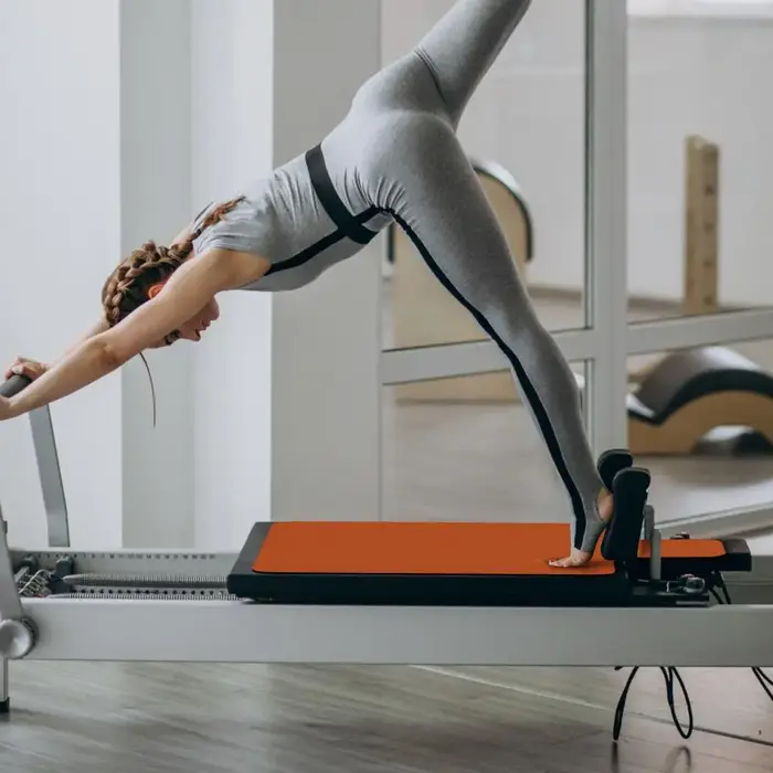 Tapis de Pilates Reformer pliable antidérapant en suède et caoutchouc