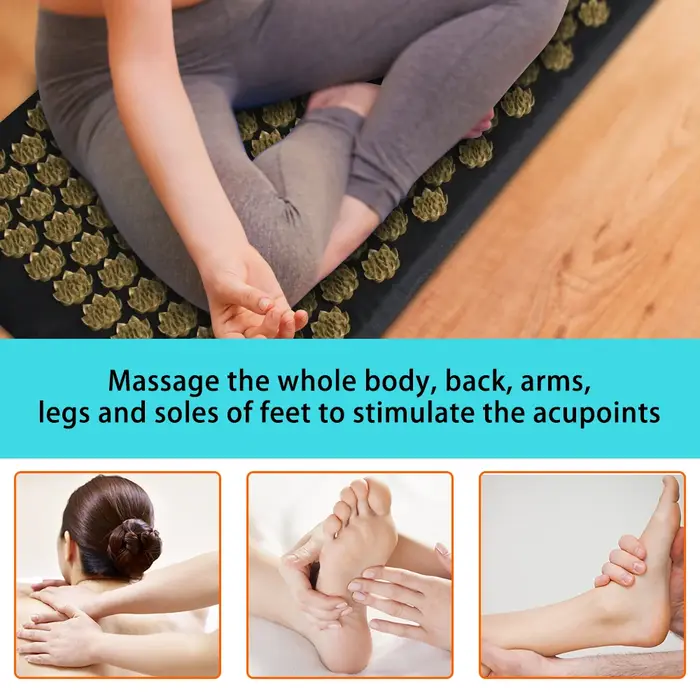 Tapis d'acupression de yoga avec points d'acupuncture