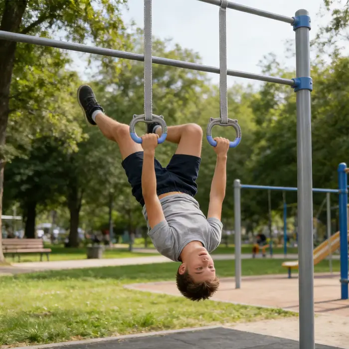 Anneaux de gymnastique avec sangles réglables