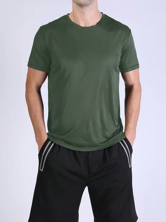 T-Shirt de dehors Ultraléger à vaccage Rapide pour Homme, Haut Respirant et observateur, pour Entraî