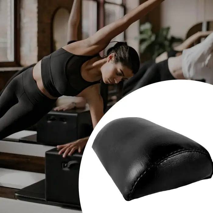 Coussin de Pilates Reformer en PU semi-circulaire, appui-tête, accessoires pour Reformer, pour la maison, la gym et l'entraînement de yoga